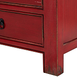 Деревянная ТВ-тумба с 5-ю выдвижными ящиками в китайском стиле красная Wei Chinese TV Stand варинант исполнения - 3 | Loft Concept в Новосибирске