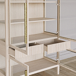 Витрина Primo со стеклянными фасадами и буфетом шпон Светлый дуб варинант исполнения - 7 | Loft Concept в Новосибирске