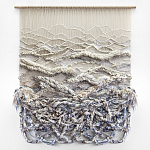 Дизайнерское современное текстильное панно Жемчуг варинант исполнения - 2 | Loft Concept в Новосибирске