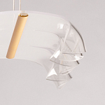 Люстра линейная с 3-мя белыми волнистыми плафонами Wave Line варинант исполнения - 10 | Loft Concept в Новосибирске