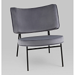 Мини-кресло District Lounge велюр серый варинант исполнения - 1 | Loft Concept в Новосибирске