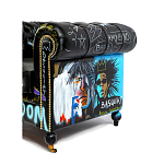 Кресло "Баския и Уорхол" Basquiat Warhol graffiti chair натуральная кожа варинант исполнения - 3 | Loft Concept в Новосибирске