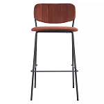 Стул барный с широкой полукруглой спинкой Chair Smooth Shapes варинант исполнения - 1 | Loft Concept в Новосибирске