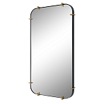 Зеркало настенное в черной металлической раме Mirror Cardinal варинант исполнения - 1 | Loft Concept в Новосибирске