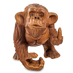 Статуэтка деревянная в виде обезьяны Wooden Monkey варинант исполнения - 2 | Loft Concept в Новосибирске