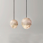 Подвесной светильник светодиодный с плафоном сферической формы Stone Helios варинант исполнения - 2 | Loft Concept в Новосибирске