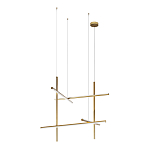 Люстра с 6-ю  пересекающимися цилиндрическими плафонами на тонких тросах Trumpet tube варинант исполнения - 6 | Loft Concept в Новосибирске