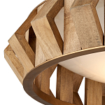 Люстра круглая из толстых деревянных реек Wooden Slats варинант исполнения - 1 | Loft Concept в Новосибирске