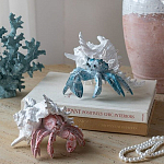 Статуэтка голубой рак с белой раковиной Marine Accessories варинант исполнения - 6 | Loft Concept в Новосибирске