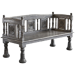 Деревянная скамья из массива манго Casco Grey Mango Bench варинант исполнения - 1 | Loft Concept в Новосибирске