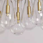 Люстра с 7-ю прозрачными плафонами из стекла в форме капли Lucid Rain  варинант исполнения - 8 | Loft Concept в Новосибирске