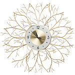 Часы настенные из металла золотые с белым циферблатом Current Time варинант исполнения - 1 | Loft Concept в Новосибирске