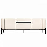 ТВ-тумба белая с чёрной столешницей с 2-мя дверками и ящиком San Marco варинант исполнения - 3 | Loft Concept в Новосибирске