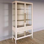 Витрина Primo со стеклянными фасадами и 2 ящиками Светлый дуб варинант исполнения - 2 | Loft Concept в Новосибирске