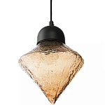 Подвесной светильник с янтарным рельефным плафоном Lamp with Frozen Glass Effect варинант исполнения - 2 | Loft Concept в Новосибирске