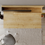 Стол письменный с выдвижным ящиком цвета древесины LEILA WORKING TABLE OAK ANTHRACITE варинант исполнения - 7 | Loft Concept в Новосибирске