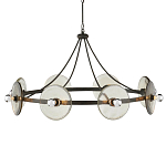 Люстра круглая с литыми стеклянными дисками Olympe Glass Chandelier варинант исполнения - 1 | Loft Concept в Новосибирске