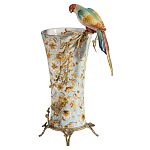 Ваза фарфоровая с птицей на бронзовой ветке Garden of Eden варинант исполнения - 1 | Loft Concept в Новосибирске