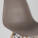 Пластиковый стул на ножках из массива бука Eames Cappuccino варинант исполнения - 7 | Loft Concept в Новосибирске