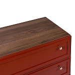 Комод красный из массива бука с 3-мя ящиками Wenge Light варинант исполнения - 4 | Loft Concept в Новосибирске