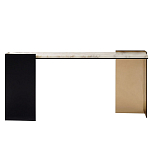 Консоль прямоугольная с основанием чёрного и золотого цвета Wrap варинант исполнения - 1 | Loft Concept в Новосибирске
