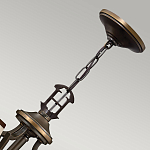 Люстра бронзового цвета с бежевыми абажурами из органзы в классическом стиле Hinkley варинант исполнения - 10 | Loft Concept в Новосибирске