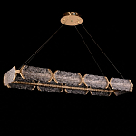 Люстра прямоугольная с текстурным природным рисунком IceFlame варинант исполнения - 2 | Loft Concept в Новосибирске