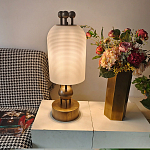 Настольная лампа в виде фонаря с белым фактурным абажуром Echoes of Light варинант исполнения - 5 | Loft Concept в Новосибирске