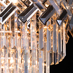 Люстра многоярусная с переплетенными металлическими элементами черного и золотого цвета и прозрачными хрустальными подвесками Empire Chandelier Crystal варинант исполнения - 5 | Loft Concept в Новосибирске