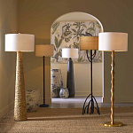 Торшер с цилиндрическим тканевым абажуром на каркасе волнистой формы Rotation варинант исполнения - 4 | Loft Concept в Новосибирске