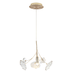 Подвесной светильник с белыми и прозрачными цветочными лепестками Wintery flovers варинант исполнения - 2 | Loft Concept в Новосибирске