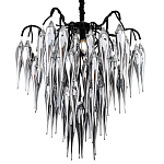 Люстра со стеклянными подвесками дымчатого цвета Ambre Glass Chandelier 70 варинант исполнения - 1 | Loft Concept в Новосибирске