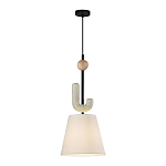 Подвесной светильник с бежевым тканевым плафоном Flourish варинант исполнения - 2 | Loft Concept в Новосибирске