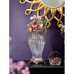 Ваза прозрачная с бронзовыми ручками в виде ангелов Eden Garden варинант исполнения - 3 | Loft Concept в Новосибирске