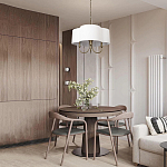 Люстра с белым текстильным абажуром Vitorino  варинант исполнения - 6 | Loft Concept в Новосибирске