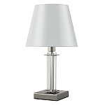 Настольная лампа с белым тканевым абажуром в форме конуса Laurent варинант исполнения - 1 | Loft Concept в Новосибирске