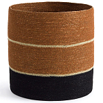 Плетеная корзина в полоску Kudio Wicker Basket варинант исполнения - 1 | Loft Concept в Новосибирске