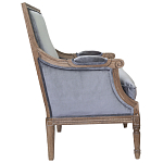 Кресло William Classical Armchair grey velvet варинант исполнения - 1 | Loft Concept в Новосибирске