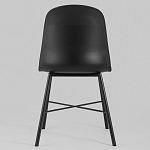 Стул из прочного пластика на металлическом основании Anora Black варинант исполнения - 4 | Loft Concept в Новосибирске