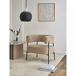 Кресло полукруглое мягкое с буклированной обивкой Armchair with Boucle Upholstery варинант исполнения - 9 | Loft Concept в Новосибирске