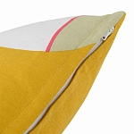 Подушка декоративная хлопковая горчичного цвета с абстрактным принтом Elysian Flow Sunset варинант исполнения - 4 | Loft Concept в Новосибирске