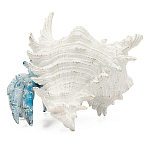 Статуэтка голубой рак с белой раковиной Marine Accessories варинант исполнения - 4 | Loft Concept в Новосибирске