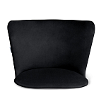 Барный стул со спинкой на 4-х коричневых ножках Черный Велюр Ava Charm варинант исполнения - 3 | Loft Concept в Новосибирске