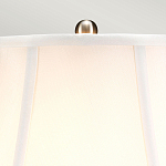 Настольная лампа с фарфоровым основанием с декоративным орнаментом и белым абажуром на темной круглой подставке Elstead Lighting варинант исполнения - 2 | Loft Concept в Новосибирске