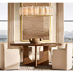 Люстра круглая Д80 см с абажуром из прямоугольных панелей Calling to Shine варинант исполнения - 1 | Loft Concept в Новосибирске