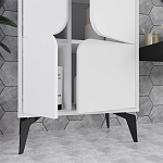 Комод белый с 4-мя дверцами на металлических ножках SPARK MULTIPURPOSE CABINET WHITE варинант исполнения - 12 | Loft Concept в Новосибирске