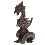 Декоративная статуэтка Дракон Dark Bronze Dragon Holding Sphere Statuette варинант исполнения - 4 | Loft Concept в Новосибирске