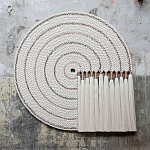 Художественный Гобелен Макраме White Disk Harmony варинант исполнения - 2 | Loft Concept в Новосибирске