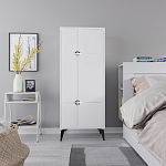 Комод белый с 4-мя дверцами на металлических ножках SPARK MULTIPURPOSE CABINET WHITE варинант исполнения - 1 | Loft Concept в Новосибирске