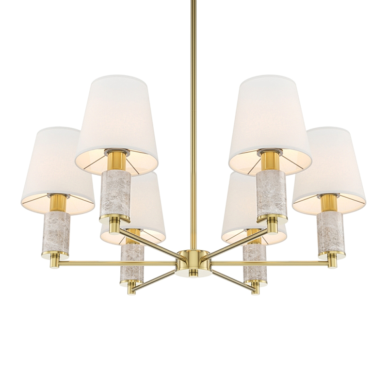 Люстра подвесная Lira Латунь Серый Белый в Новосибирске | Loft Concept 